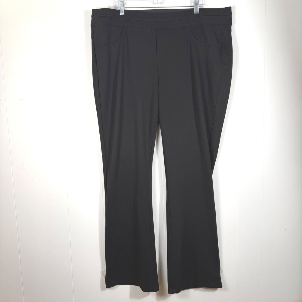 Democracy Absolution Pull On Bootcut Pants Plus Size 3X Black W1H23158E Career